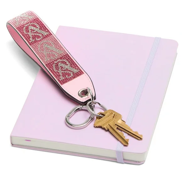 Victoria's Secret Rhinestone Wristlet Strap keychain VS pink Monogram logo - Picture 2 of 6
